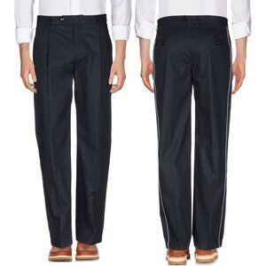 Emporio Armani Men's Black Trouser with White Striping Size 48 Italy 34/32 US
